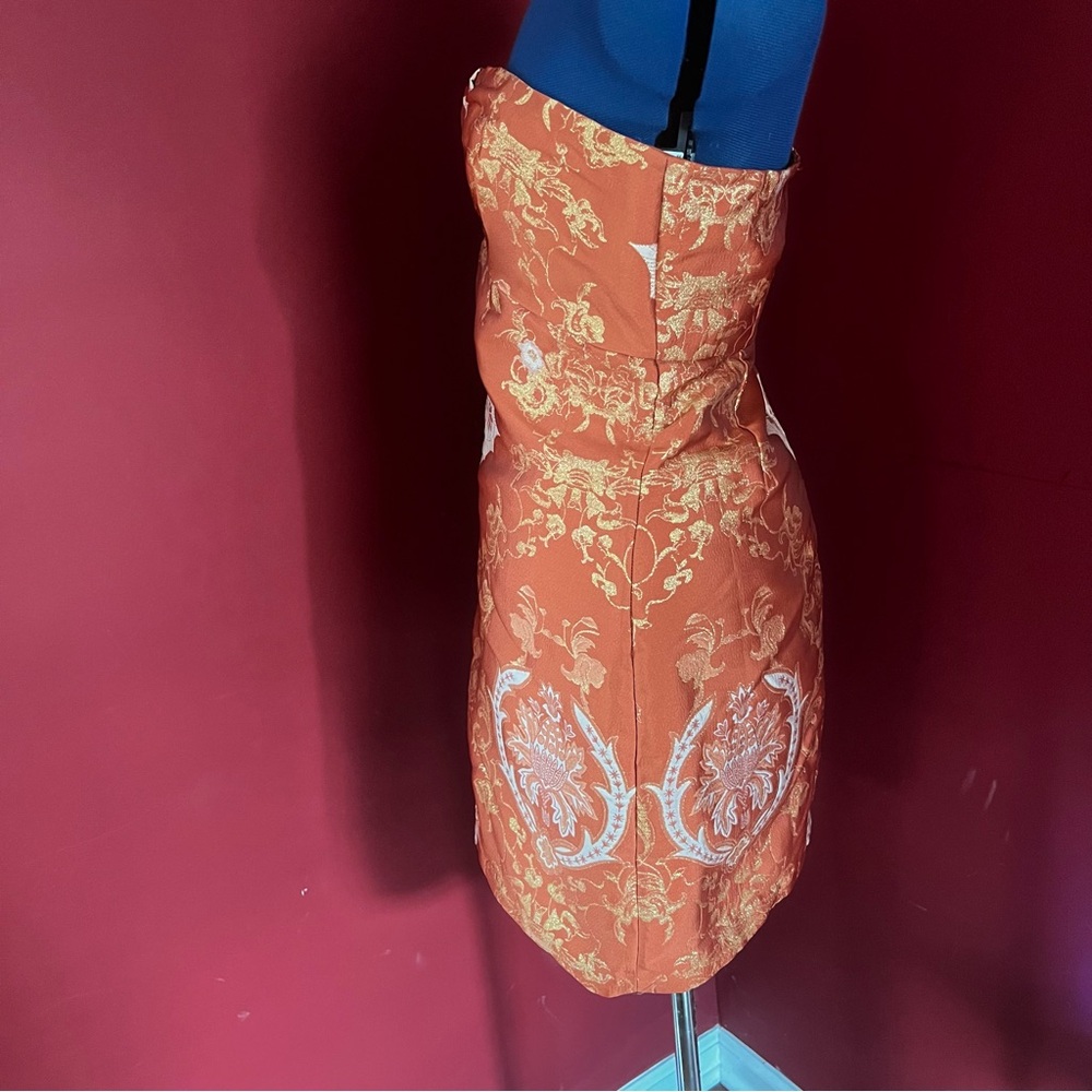 Free People Strapless Damask Mini Dress - Picture 8 of 16